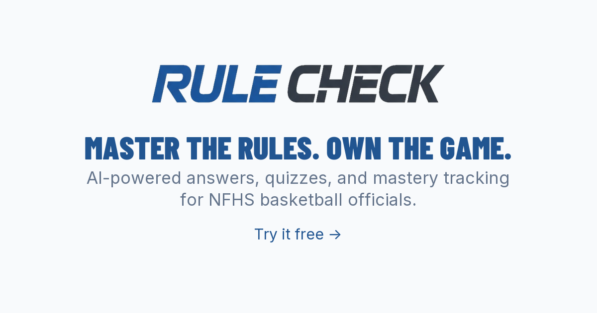 Rule Check — Master NFHS Basketball Rules for Officials
